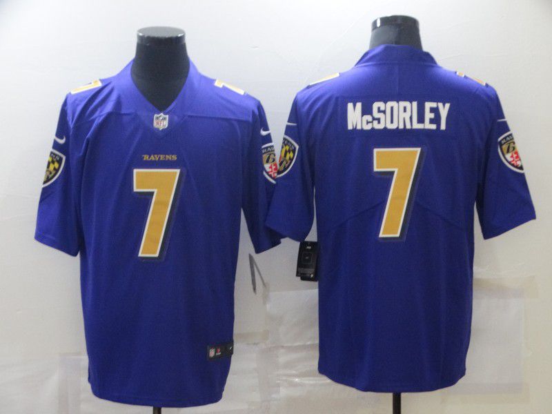 Men Baltimore Ravens #7 Mcsorley Purple Nike Limited Vapor Untouchable NFL Jerseys->nfl hats->Sports Caps